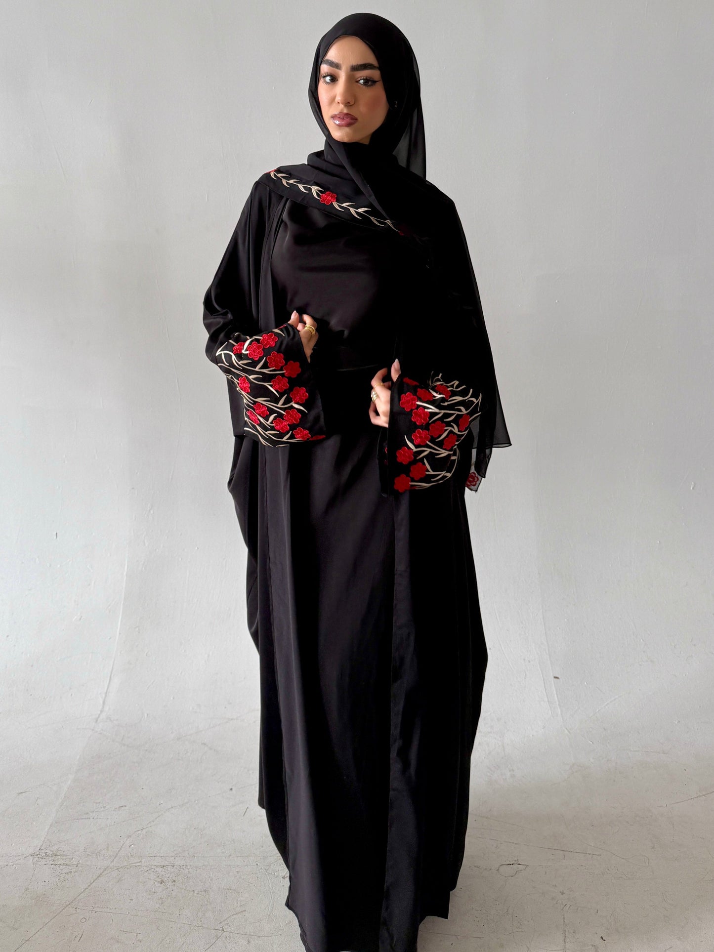 Rose Abaya with Hijab