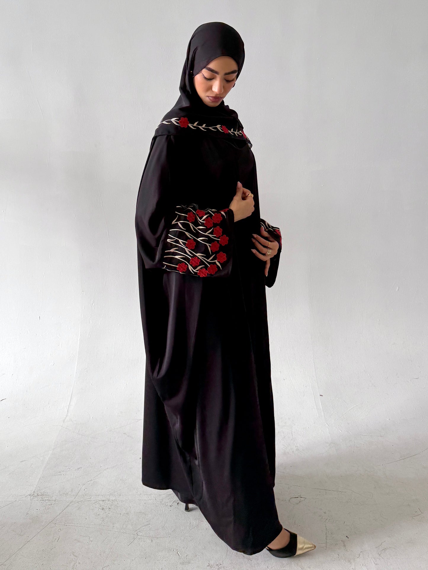 Rose Abaya with Hijab