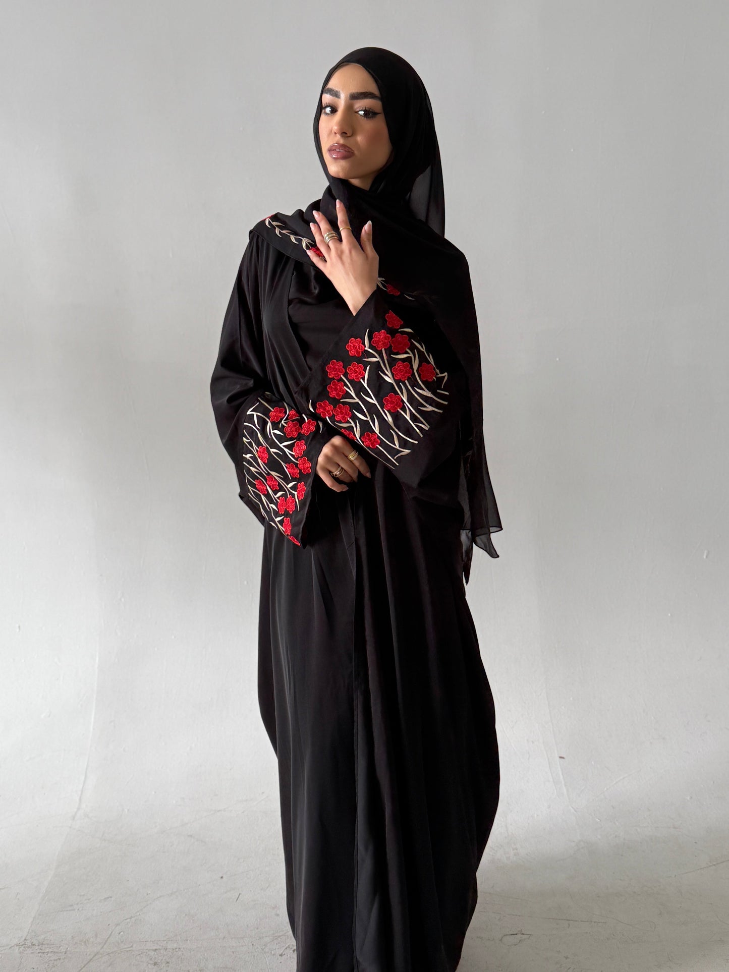 Rose Abaya with Hijab