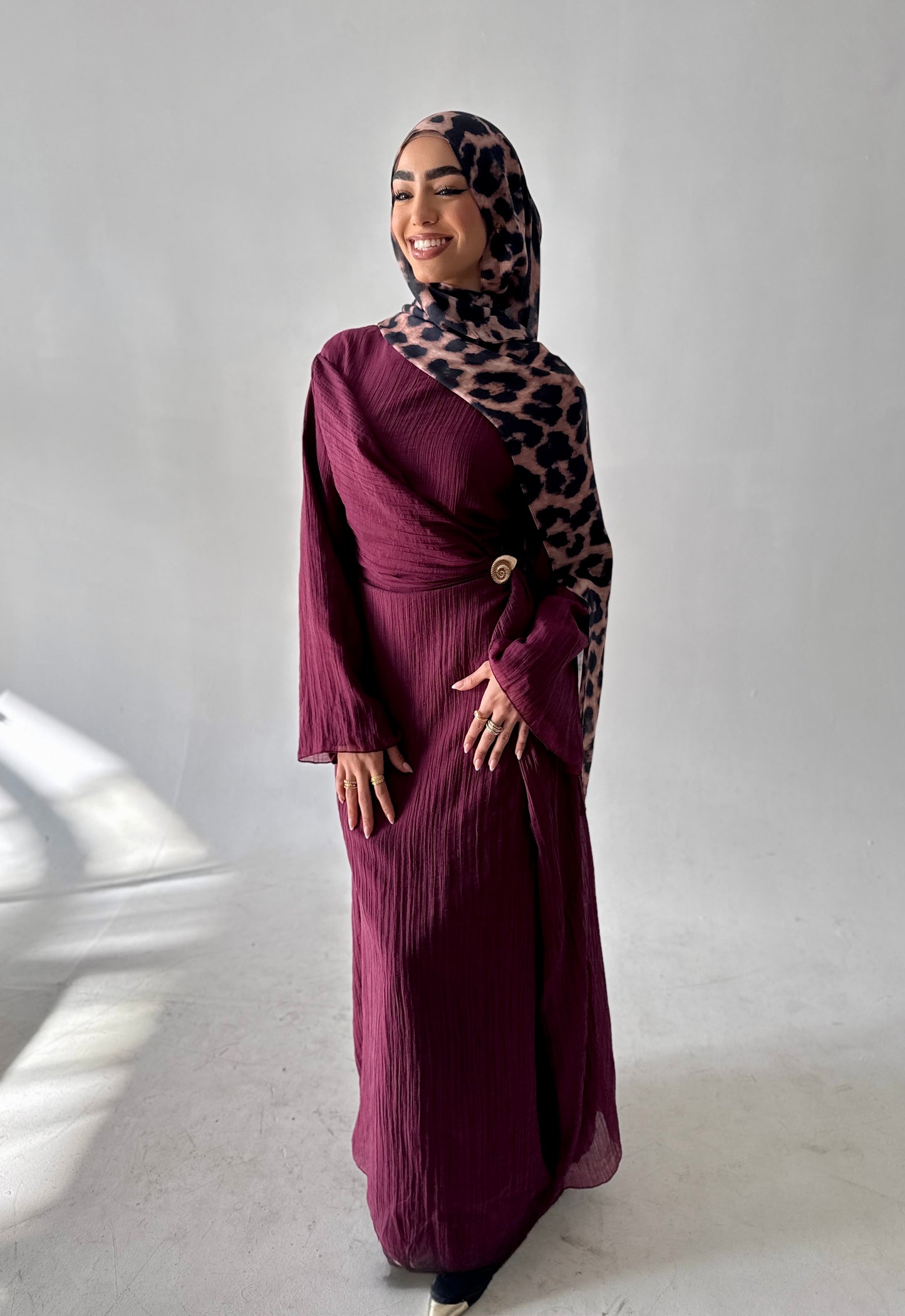 Draped Maxi with Brooch