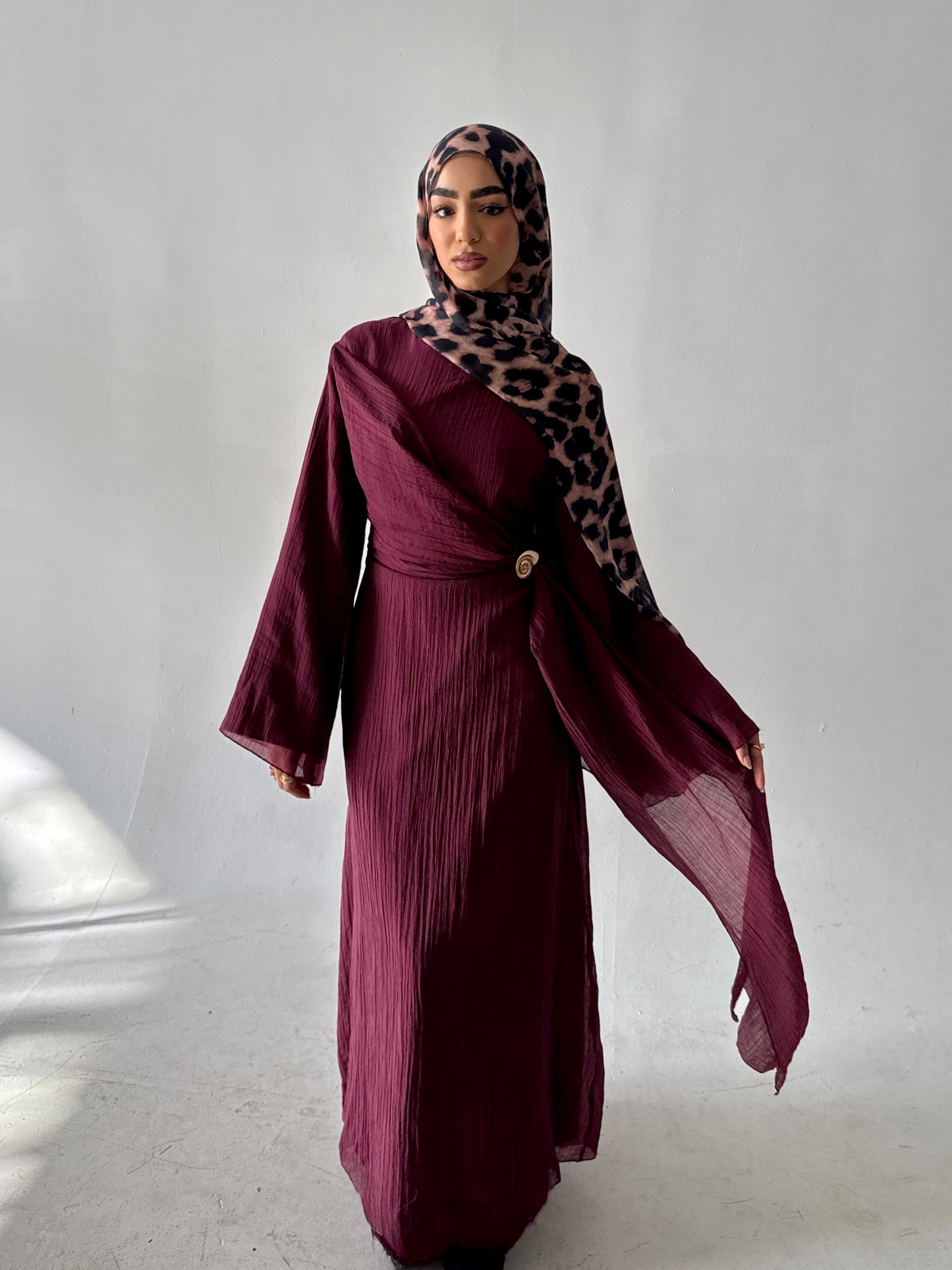 Draped Maxi with Brooch