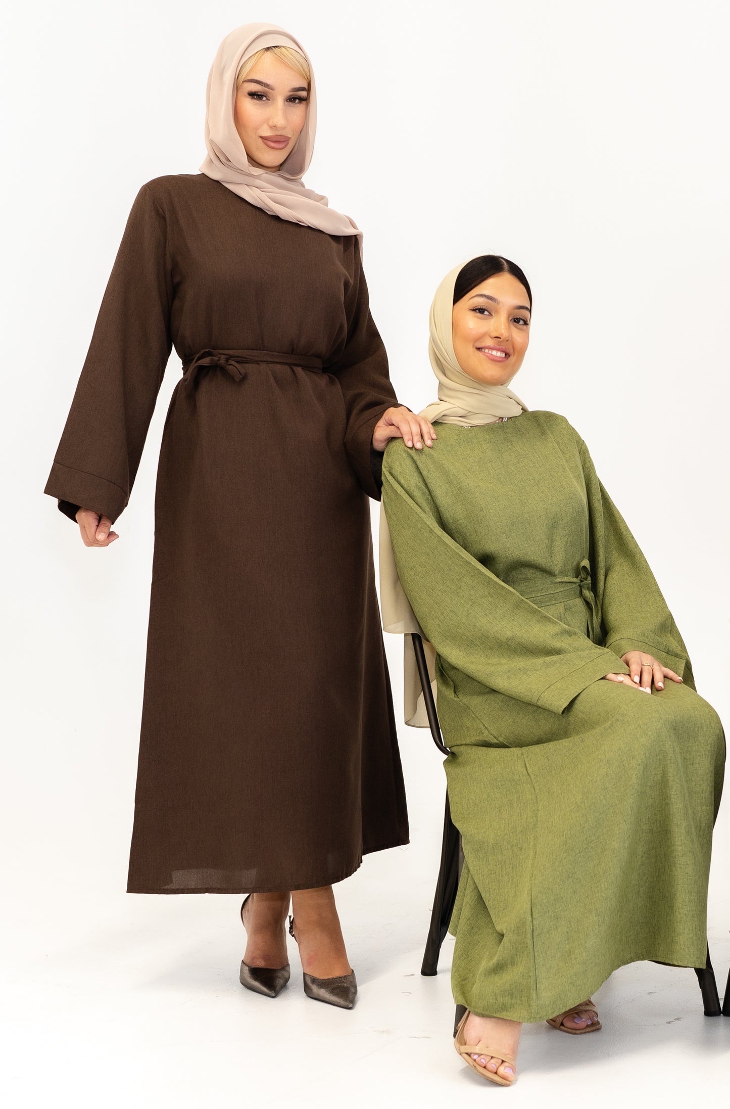 Coffee Linen Abaya