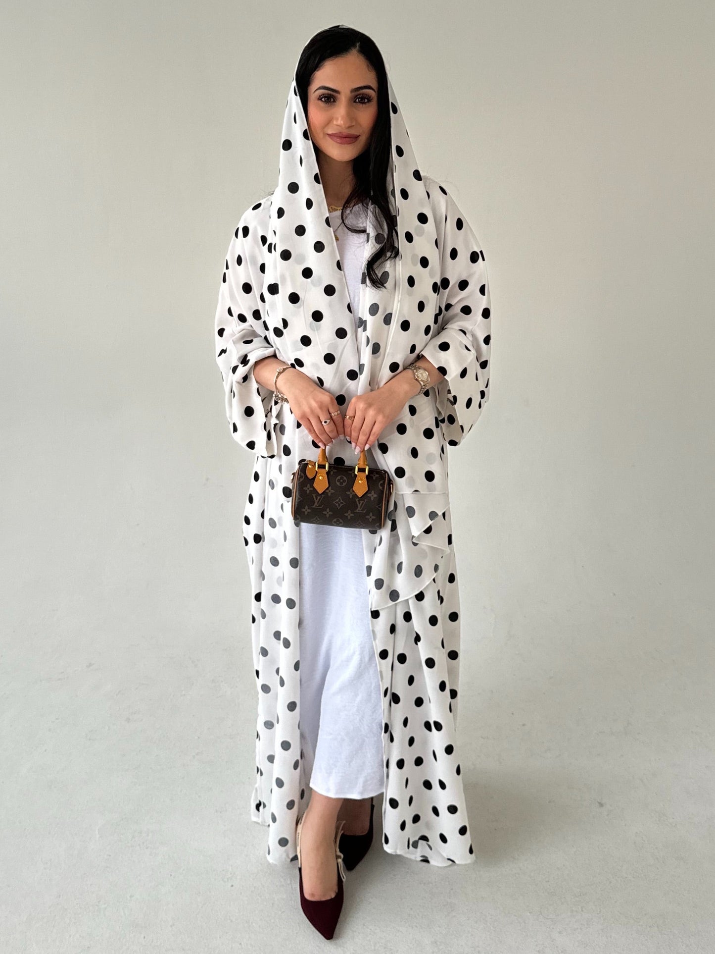 Polka dot Abaya